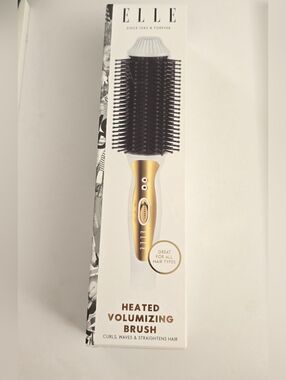 ELLE Heated Volumizing Brush - Gold/Black